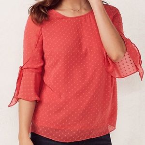 LC Lauren Conrad Crepe Bow Top